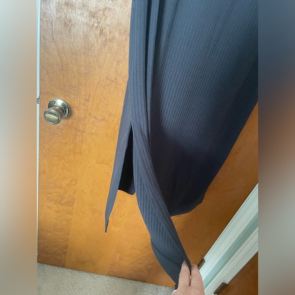 Old Navy Rib-Knit Maxi Shift Dress Gray Panther PM Medium Petite - Picture 5 of 6